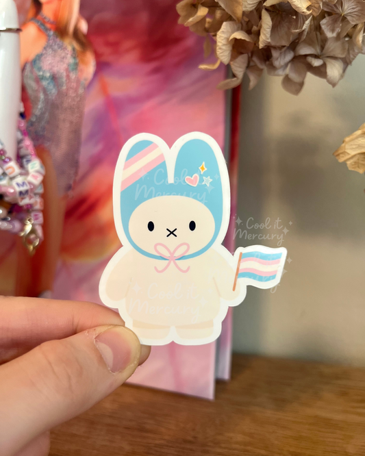 Pride Flag Miffy Glossy Sticker