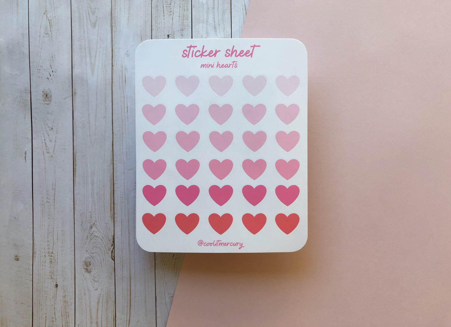 Mini Hearts Matte Sticker Sheet