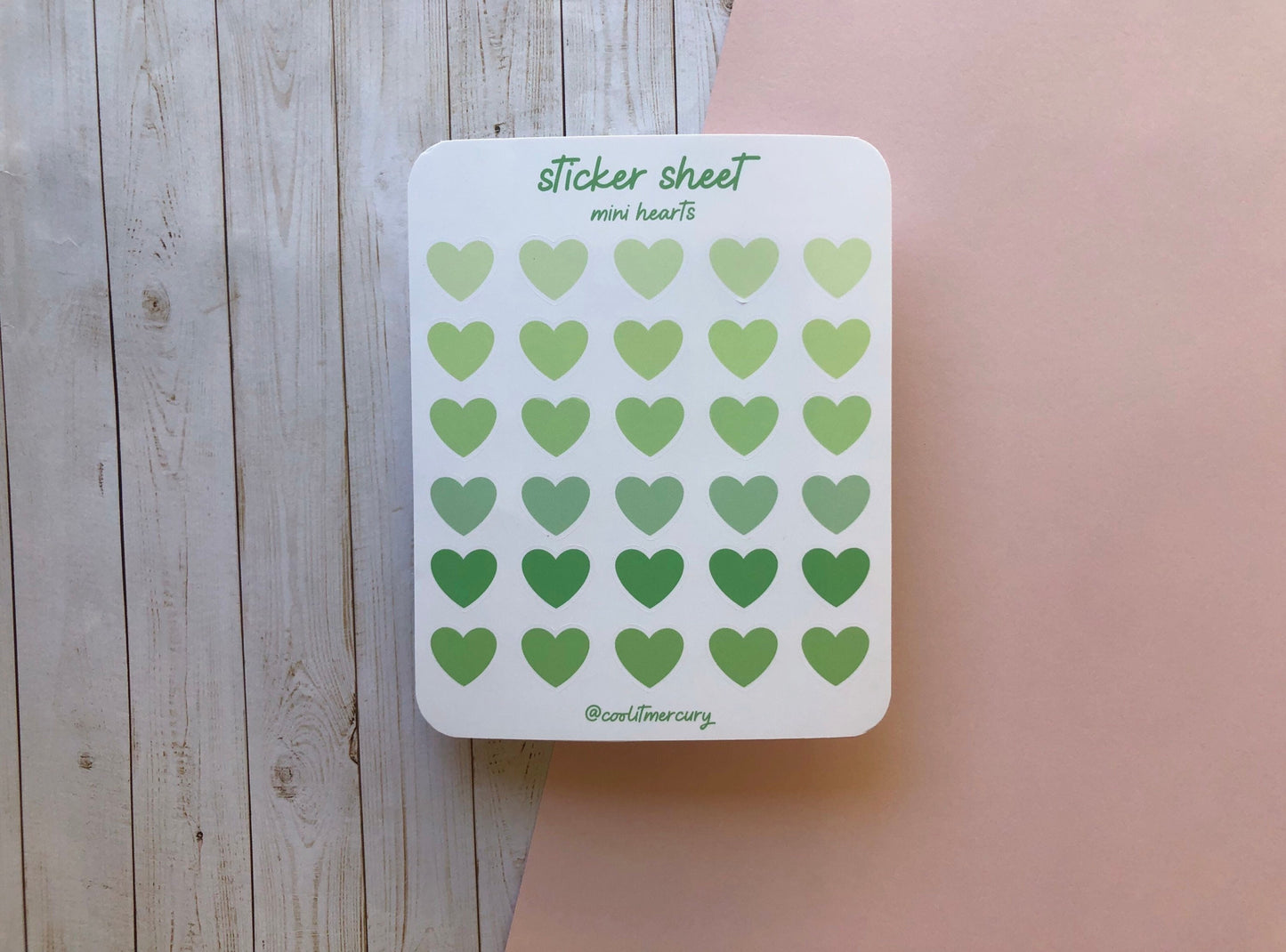 Mini Hearts Matte Sticker Sheet