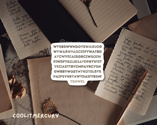 Smallest Man Lyrics Glossy Sticker