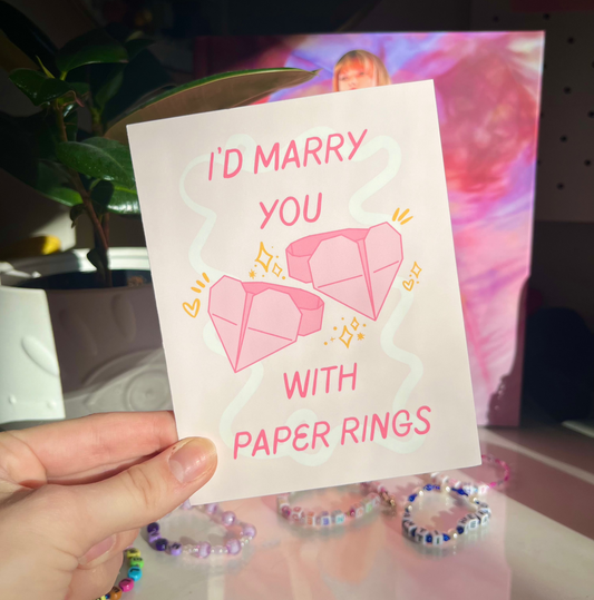 Paper Rings A2 Greeting Card