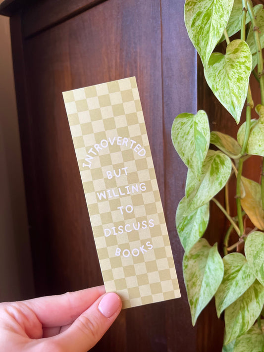 Introverted but Willing to Discuss Books Bookmark