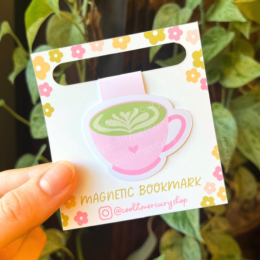 Cute Matcha Magnetic Bookmark