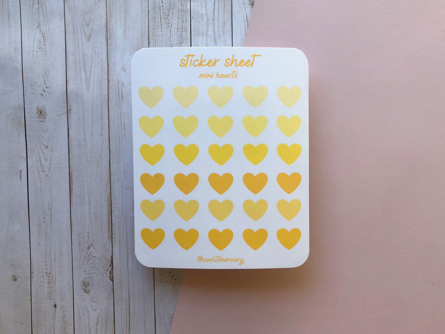 Mini Hearts Matte Sticker Sheet