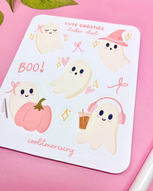 Cute Ghosts Matte Sticker Sheet