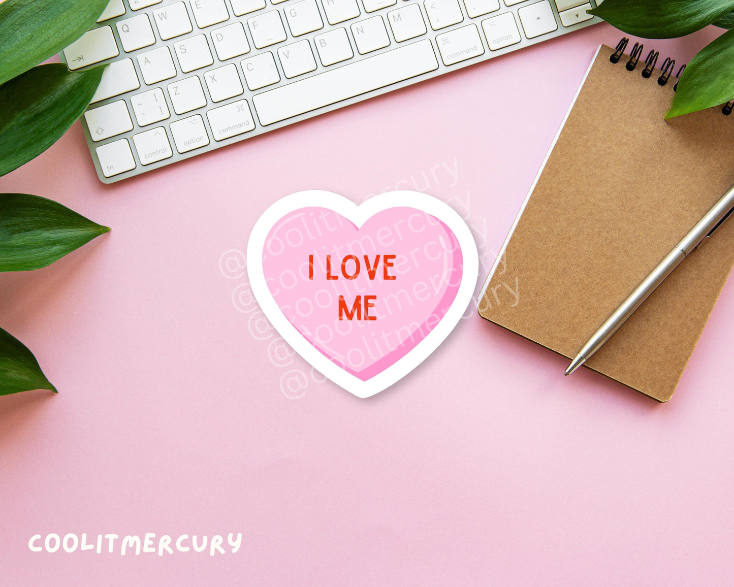 Pastel Heart Candy Glossy Sticker
