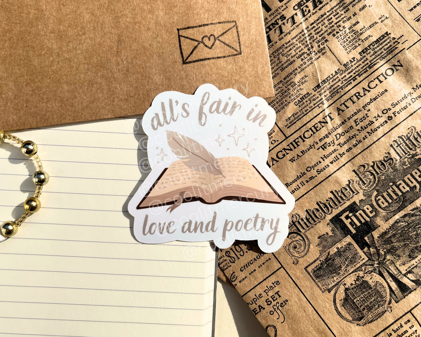 Poetry Era Inspired Glossy Stickers