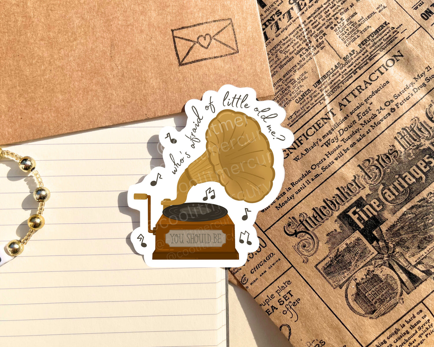 Poetry Era Inspired Glossy Stickers