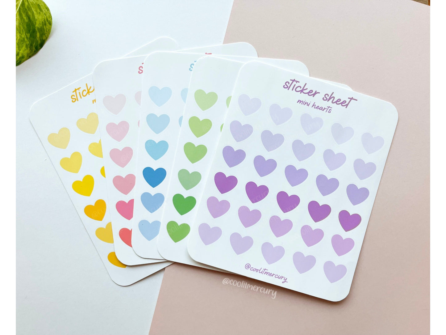 Mini Hearts Matte Sticker Sheet