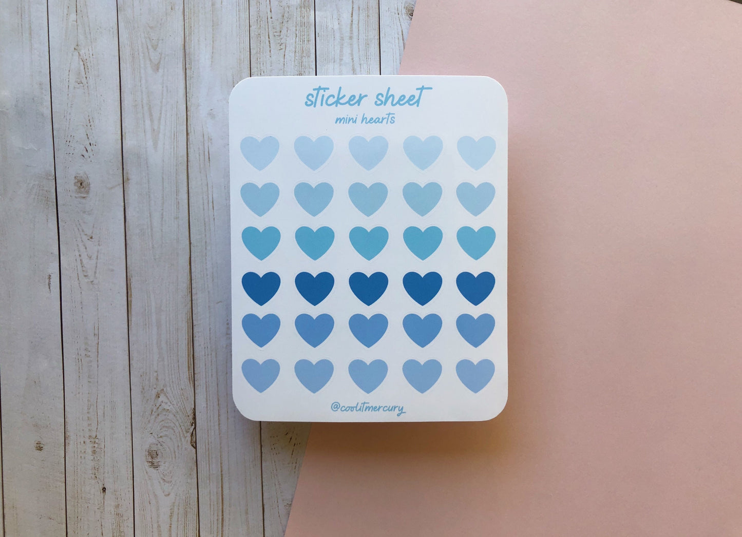 Mini Hearts Matte Sticker Sheet