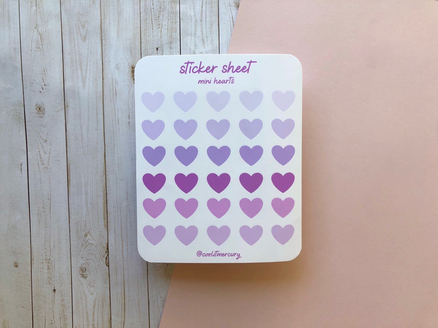 Mini Hearts Matte Sticker Sheet